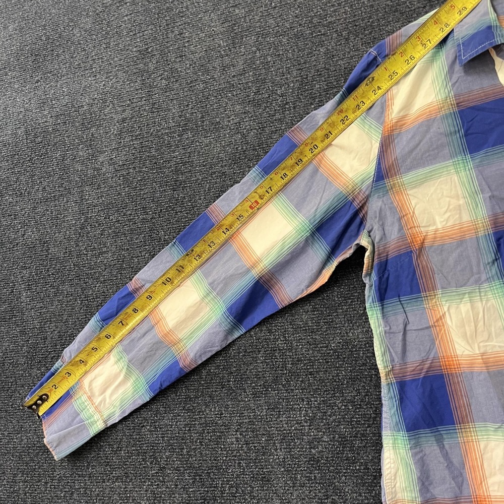 Y2K American Eagle Shirt Womens XL Multicolor Plaid Long Sleeve Button‎ Up - Picture 7 of 8